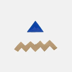 Abstract Zig Zag 24k Gold Gilded Micro Brooch>Caroline Gardner Cheap