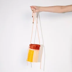 Amber Satin Pleated Mini Bag><noscript><img width=