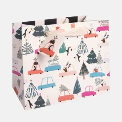 Animals In Cars Landscape Christmas Gift Bag>Caroline Gardner Discount