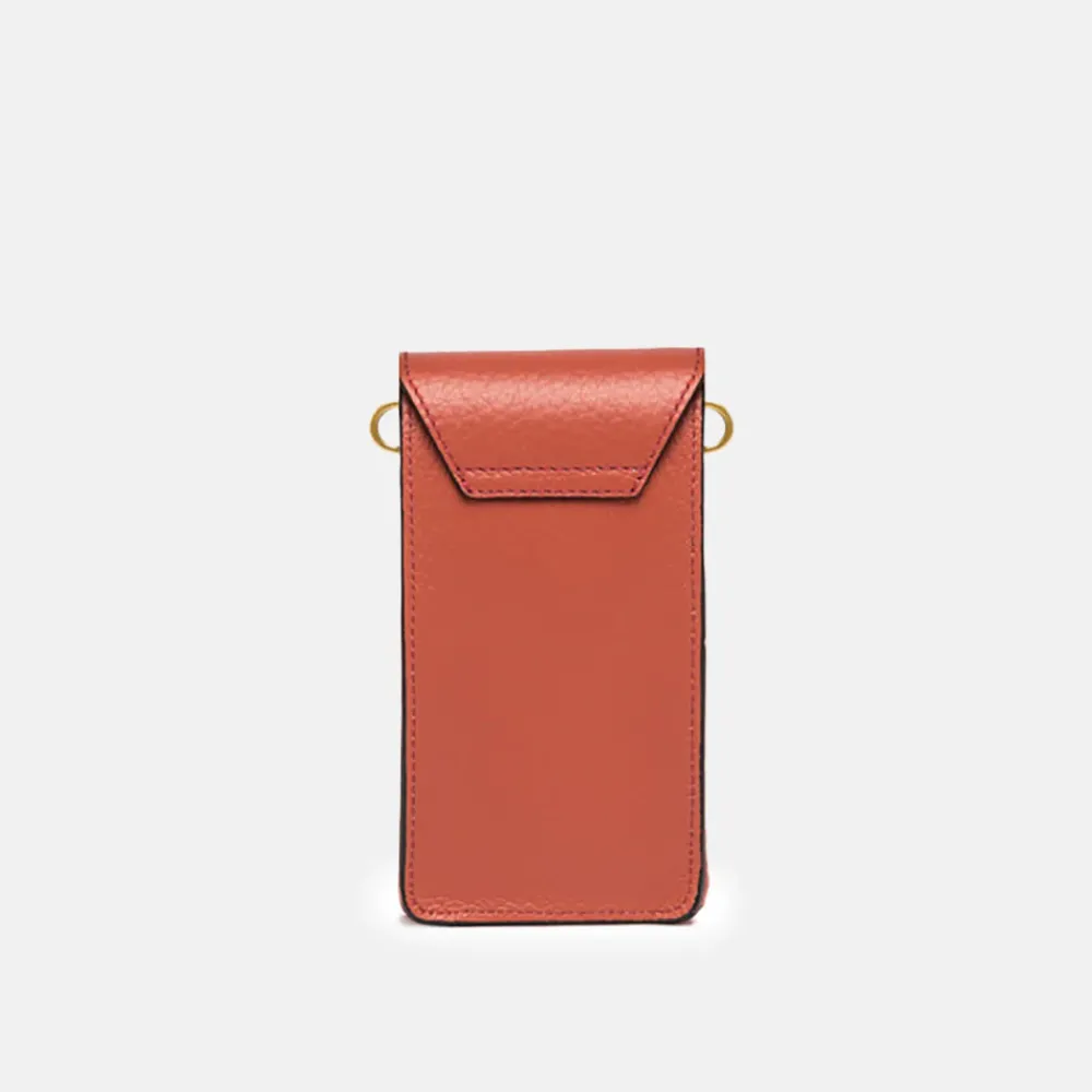 Autumn Orange Leather Corallo Phone Bag>Caroline Gardner Hot