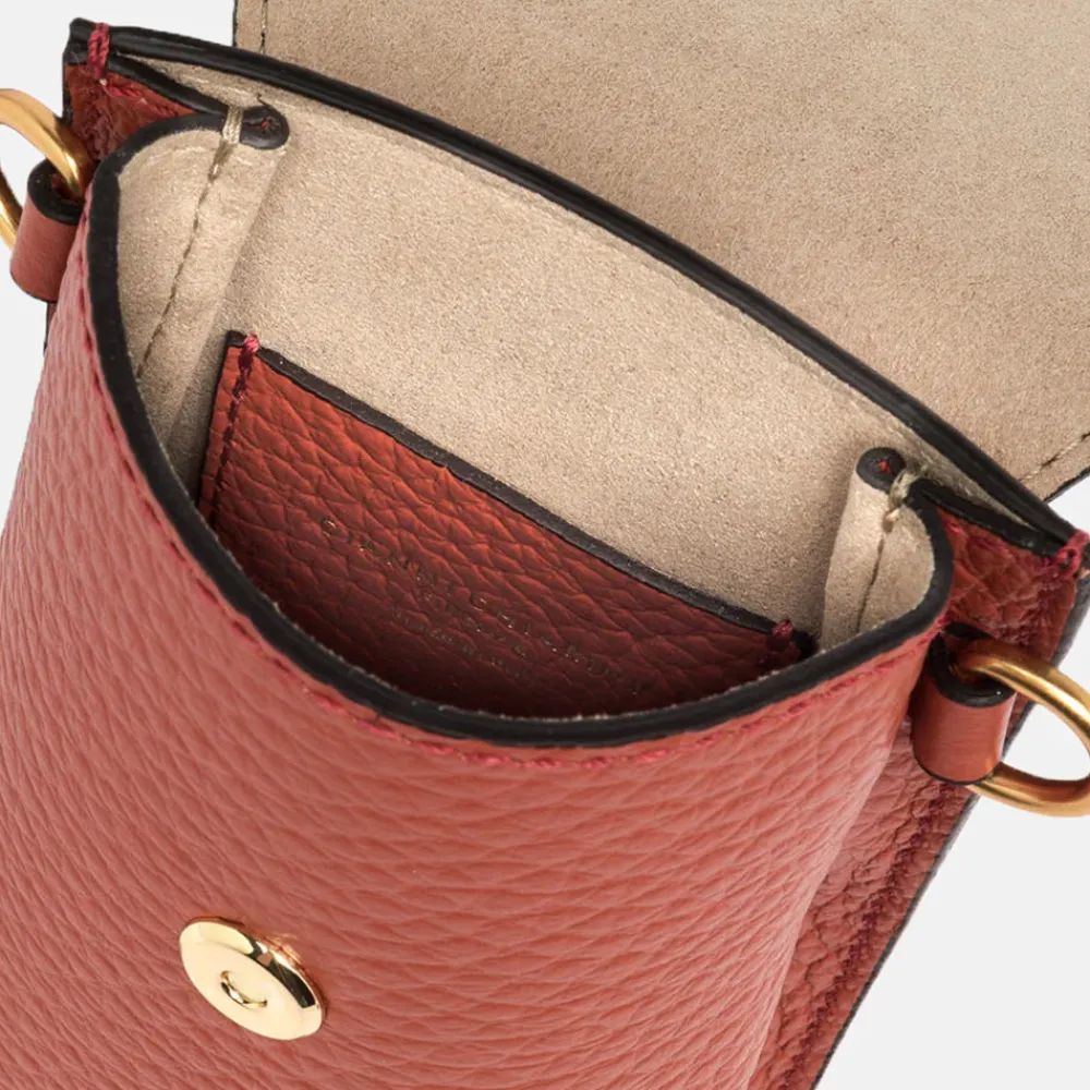 Autumn Orange Leather Corallo Phone Bag>Caroline Gardner Hot