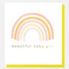 Beautiful Baby Girl Rainbow New Baby Card>Caroline Gardner Cheap