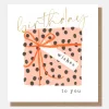 Birthday Wishes Spotty Present Birthday Card>Caroline Gardner Fashion