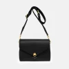 Black Leather Corallo Envelope Bag>Caroline Gardner Best