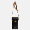Black Leather Corallo Phone Bag>Caroline Gardner Clearance