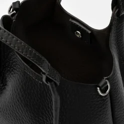 Black Leather Dua Large Tote Bag>Caroline Gardner Online