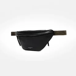 Black Leather Sibilla Crossbody Belt Bag><noscript><img width=