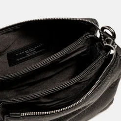 Black Leather Three Crossbody Bag>Caroline Gardner Cheap