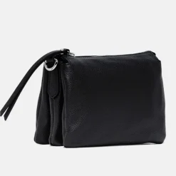 Black Leather Three Crossbody Bag><noscript><img width=