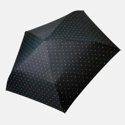 Black Spotty UV Protective Folding Umbrella><noscript><img width=