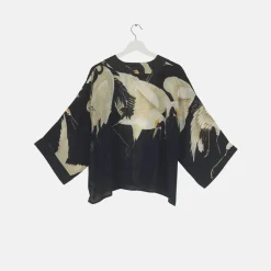 Black Stork Luxe Crepe Short Kimono><noscript><img width=