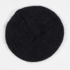 Black Wool Mix Knitted Beret>Caroline Gardner Sale