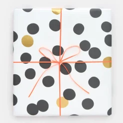 Black/Gold Spot Wrapping Paper>Caroline Gardner Outlet