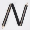 Black/Metallic Stripe Webbing Handbag Strap>Caroline Gardner Best