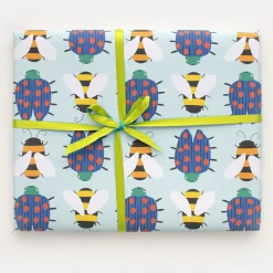 Blue Bugs Wrapping Paper>Caroline Gardner Flash Sale