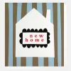 Blue/Khaki Stripe New Home Card>Caroline Gardner Cheap