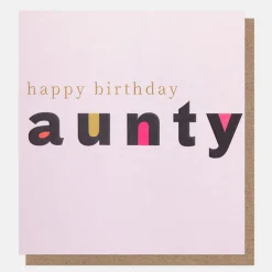 Bold Text Happy Birthday Card For Aunty>Caroline Gardner Cheap