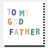 Bold Text Heart Birthday Card For Godfather>Caroline Gardner Store