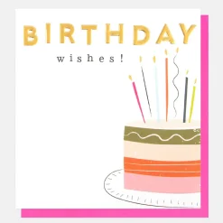 Cake & Candles Birthday Card>Caroline Gardner Online