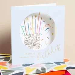 Cake With Candles Birthday Card>Caroline Gardner Online