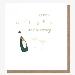 Champagne Golden Anniversary Card>Caroline Gardner Cheap
