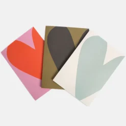 Colourblock Hearts Set Of 3 Notebooks>Caroline Gardner Clearance