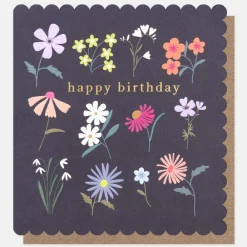 Colourful Florals Happy Birthday Card>Caroline Gardner Shop