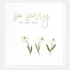 Daisies Sorry For Your Loss Sympathy Card>Caroline Gardner Store