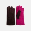 Ebony/Purple Shearling Gloves>Caroline Gardner Fashion