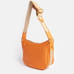 Flame Orange Leather Armonia Shoulder Bag><noscript><img width=