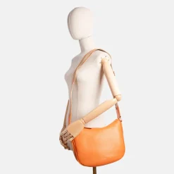 Flame Orange Leather Armonia Shoulder Bag><noscript><img width=