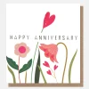 Flowers & Hearts Happy Anniversary Card>Caroline Gardner Clearance