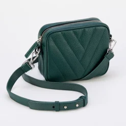 Forest Green Quilted Mini Camera Bag>Caroline Gardner Flash Sale
