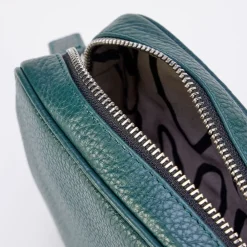 Forest Green Quilted Mini Camera Bag><noscript><img width=