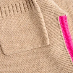 Fudge/Pink Merino & Cashmere Jumper><noscript><img width=