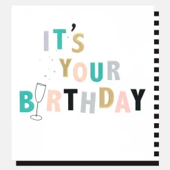 Glass & Bubbles Birthday Card>Caroline Gardner Cheap