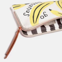 Go Bananas Padded Zip Pouch>Caroline Gardner Clearance