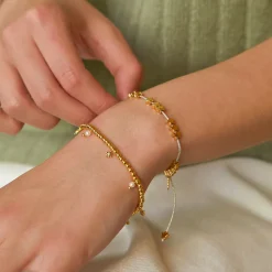 Gold & Silver Plated Stars Bracelet><noscript><img width=
