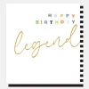 Gold Calligraphy Legend Birthday Card>Caroline Gardner New