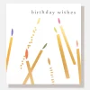 Gold Candles Birthday Wishes Card>Caroline Gardner Shop