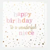 Gold Confetti Birthday Card For Niece>Caroline Gardner Shop