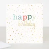 Gold Confetti Happy Birthday Card>Caroline Gardner Shop