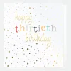 Gold Confetti 30th Birthday Card>Caroline Gardner Online