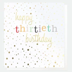 Gold Confetti 30th Birthday Card>Caroline Gardner Online