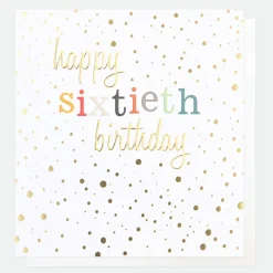 Gold Confetti 60th Birthday Card>Caroline Gardner Hot