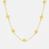 Gold Multi Flower CZ Necklace>Caroline Gardner Flash Sale