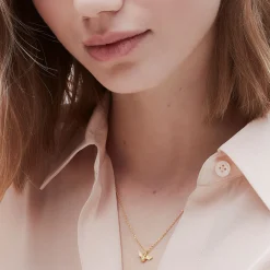 Gold Plated Bee Necklace><noscript><img width=