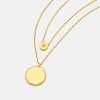 Gold Plated Double Pendant Necklace>Caroline Gardner Sale