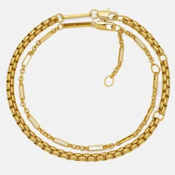 Gold Plated Layered Chain Bracelet>Caroline Gardner Flash Sale