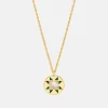 Gold Plated Quilted Gem Pendant Necklace>Caroline Gardner Outlet